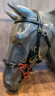 Biothane Hackamore Bridle - Black Biothane + Stainless Hardware / Bridle Only